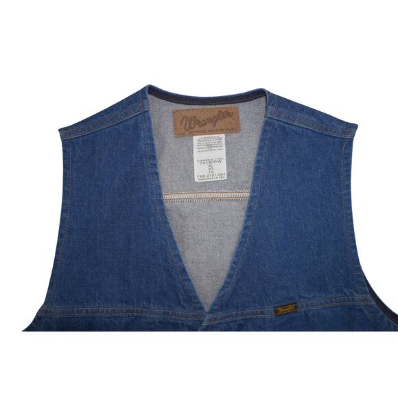 Wrangler Authentic Western Denim Vest (Size XL) - Picture 5 of 6